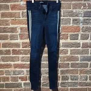 Dark Denim Accent Strip Jeans